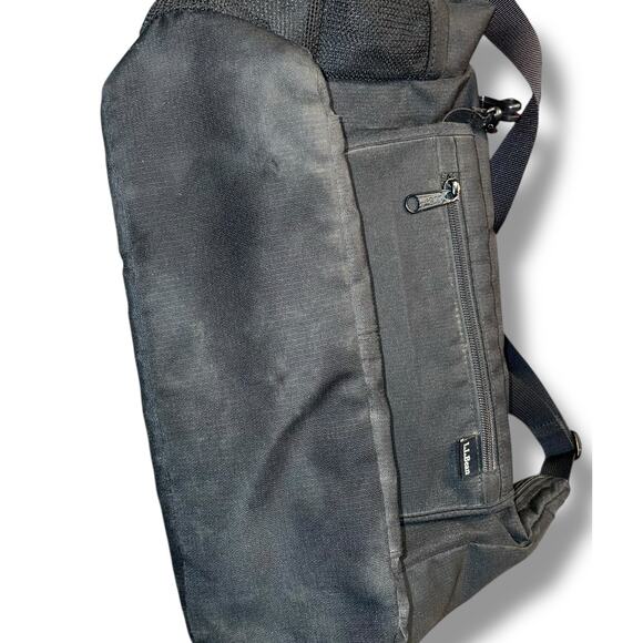 LL Bean Shoulder Purse Tote Nylon Full Zip Strap Crossbody Bag Handbag Vintage - Picture 13 of 14